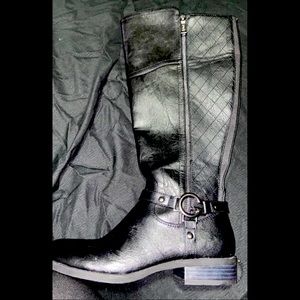 G by Guess Black Leather Boots